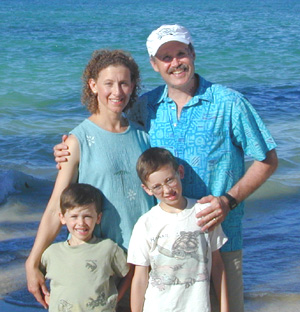 U.S. Dive Travel founders Susan Hessburg & John Hessburg with sons Robert Marcus (left) & Jack.